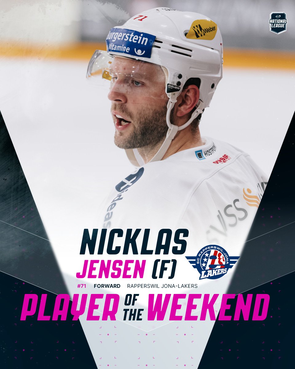 NLch_official's tweet photo. ๐จ Fan favorite alert ๐จ Nicklas Jensen brought the ๐ฅ to the ice this weekend with his 2 goals, 2 assists, and 10 shots on goal! ๐ช๐
#nationalleague #playeroftheweekend #scrjlakers https://t.co/nJWgghPWBA