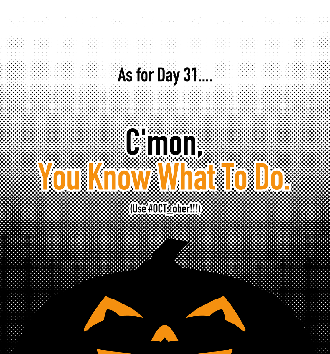 The1Prometheus's tweet image. That time of year again! Show some love on #OCT_ober

ORIGINAL
CHARACTER
TOURNAMENTS!!!!...ober