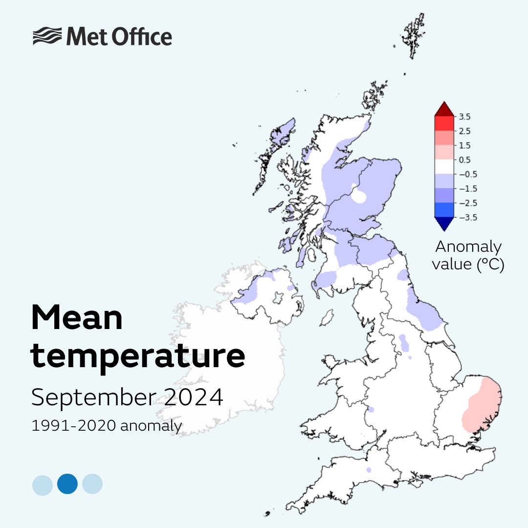 metoffice's tweet image. ☔️ September 2024 has been the wettest September on record for some counties, according to provisional Met Office statistics.

Get the details in the Press Release below, or read this short thread 👇🧵