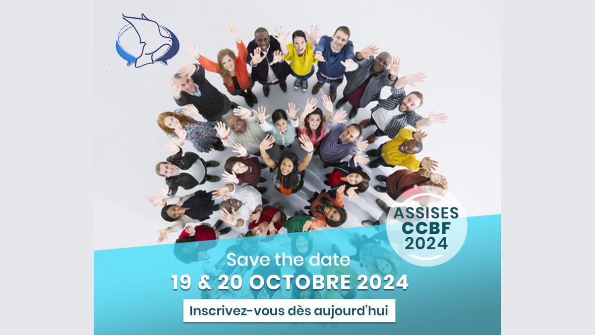 🔔 SAVE THE DATE 
Assises 2024 de la CCBF
📅 19-20 octobre
📍 Issy-les-Moulineaux

Thème : « Dire, discerner et agir : l'exigeante responsabilité des baptisés ».
Intervenants : Jacques Arnould, Olivier Roy, Roselyne Dupont-Roc et bien d'autres.

Inscrivez-vous pour participer !