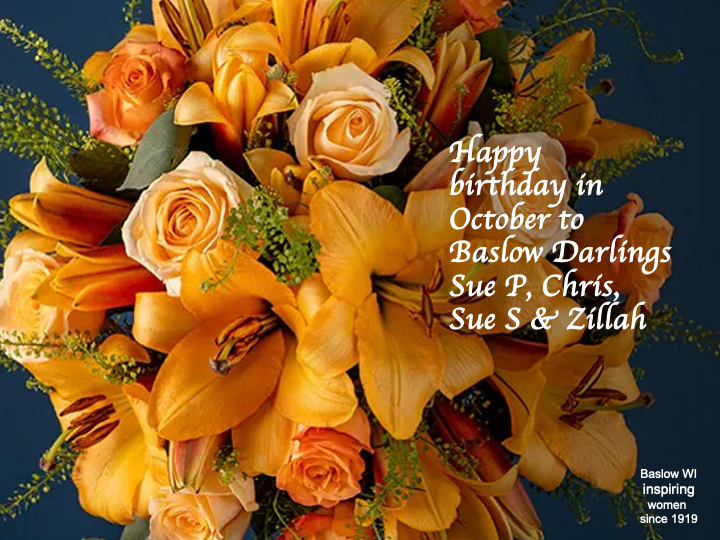 BaslowWI's tweet photo. On their birthdays Darlings @BaslowWI will receive an eCard from us all in Baslow wishing them a wonderful day. @WomensInstitute #DFWI https://t.co/1BumXCnP9V