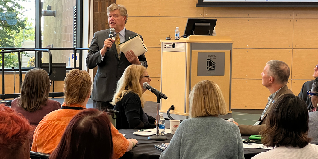 CenturyCollege's tweet photo. Today, we had an excellent listening session with our legislators to prepare for the 2025 biennial budget request. Thank you to all who attended! #2025biennialbudget #minnstate #centurycollege https://t.co/1A50b1jm3r