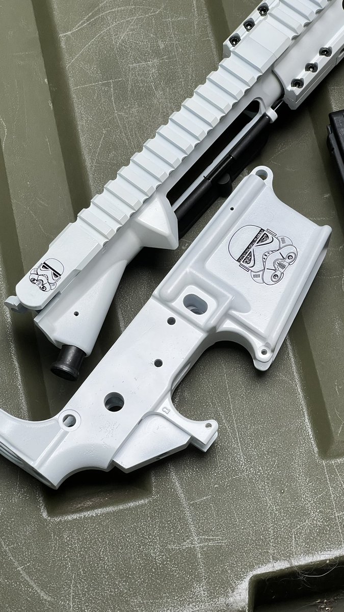 RedRifleLtd's tweet photo. Custom Storm Trooper themed AR pistol. https://t.co/AT8aafcgCH