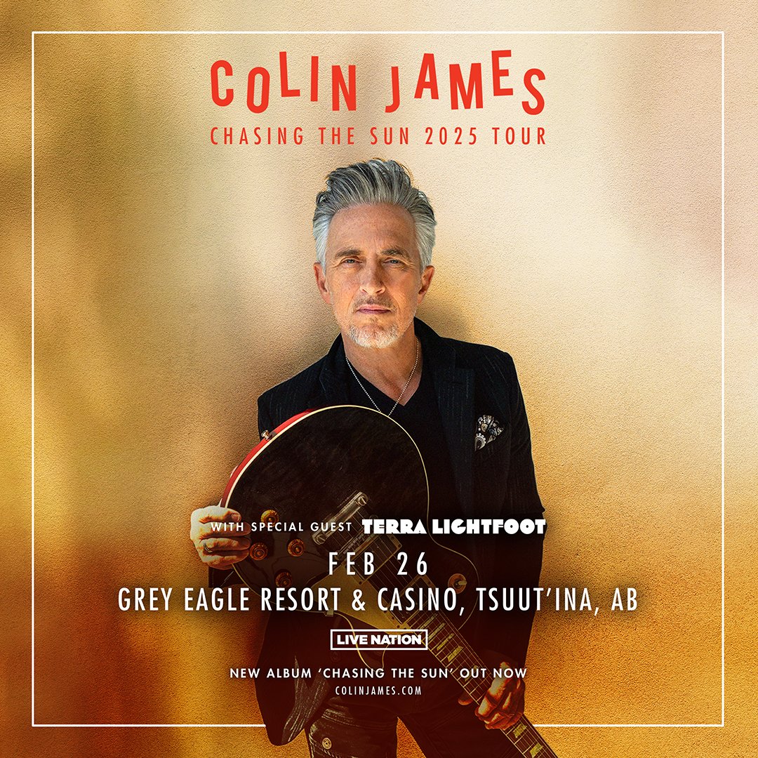 Grey Eagle Resort & Casino (@greyeagleresort) on Twitter photo π£ JUST ANNOUNCED πͺ
<a href="/ColinJamesMusic/">Colin James</a> comes to the Event Centre on Wednesday, February 26, 2025 w/ <a href="/terralightfoot/">Terra Lightfoot</a>! Get presale tickets - details below:
ποΈ Presale date & time: Thursday, October 3rd at 10AM
π Presale code: CJ2025
π bit.ly/4gLm650 π£ JUST ANNOUNCED πͺ
<a href="/ColinJamesMusic/">Colin James</a> comes to the Event Centre on Wednesday, February 26, 2025 w/ <a href="/terralightfoot/">Terra Lightfoot</a>! Get presale tickets - details below:
ποΈ Presale date & time: Thursday, October 3rd at 10AM
π Presale code: CJ2025
π bit.ly/4gLm650