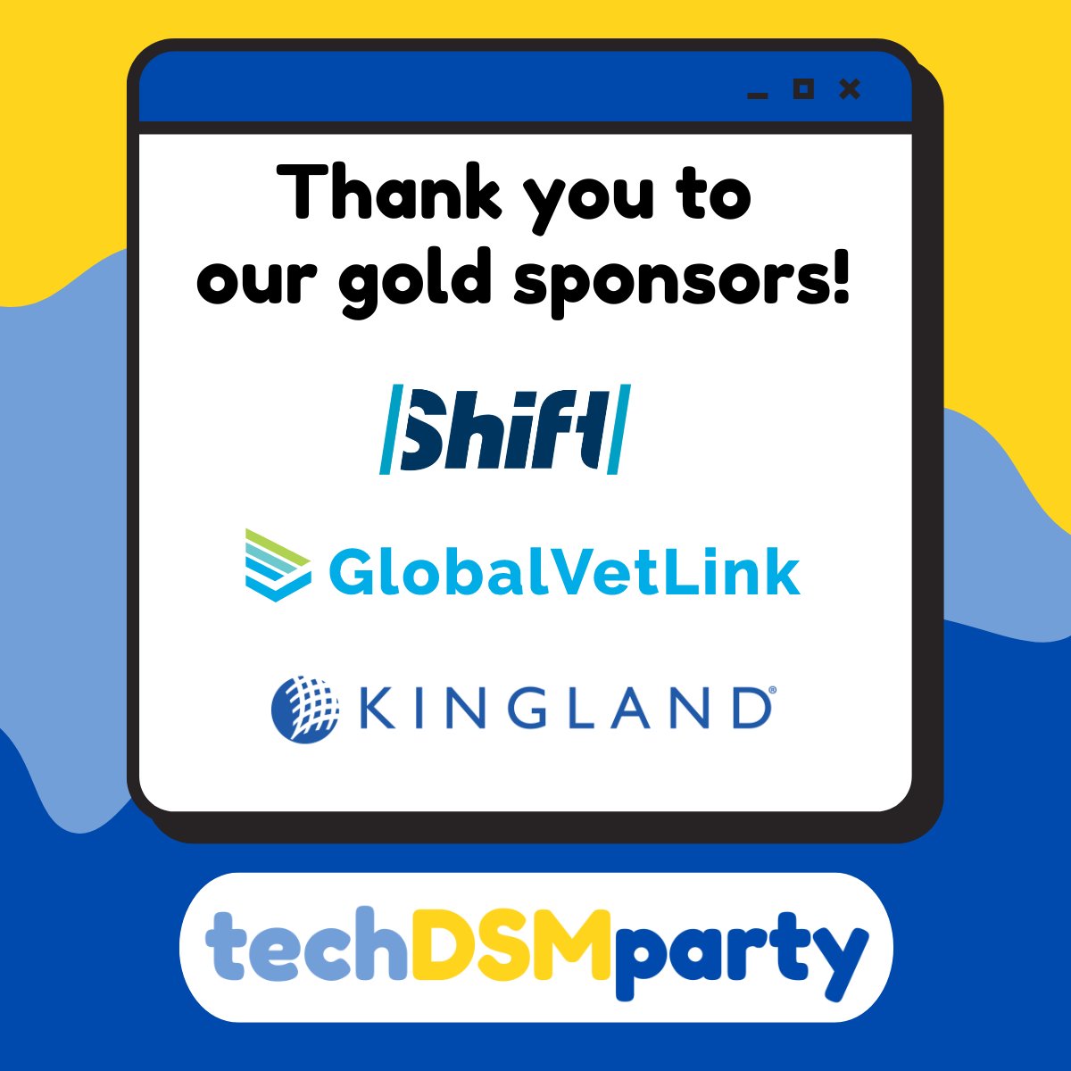 DSMTechParty's tweet photo. techDSMparty wants to extend a big 'THANK YOU!' to our sponsors for our inaugural event.  Your support made it possible to bring together our local tech community last week to network, catch up, and just have FUN!  We hope to see you all back as sponsors for our 2025 event! https://t.co/1BeYOcEX8M