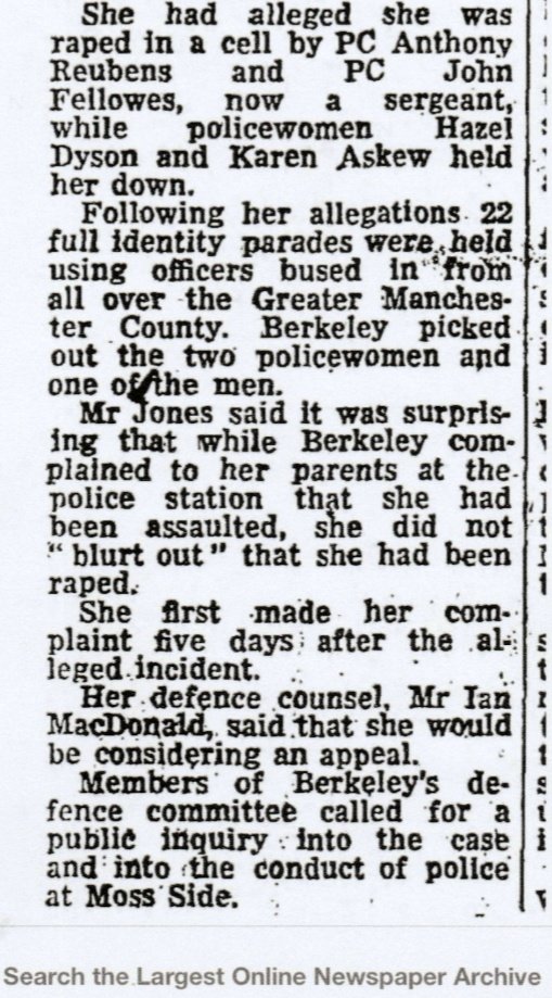 ImanZayna's tweet photo. 👮🏼‍♂️Exclusive Audio and Images👇🏼: 
*May 2022: Greater Manchester Police assigned an alleged sex offender to investigate my sexual assault.
❗Anthony Reubens❗ was accused of the 1984 cell rape of 20 year old Jackie Berkeley.  She committed suicide in 2021. 
*June 2022 Anthony Reubens co-accused Karen Askew formerly a GMP officer now works for the ICO. Is this why the ICO said GMP legitimately applied exemptions and my footage was exempt from disclosure? 
Former GMP officers and co-accused John Fellowes and Hazel Dyson have since retired.

This information is in the public domain.

I have it documented @gmpolice @AndyBurnhamGM @policeconduct IOPC @ICOnews ICO all knew. 

"HOW DO YOU KNOW"
and
"I WASN'T CHARGED" 
are the words of (apparently) innocent Anthony Reubens who got himself tested for a STD Jackie caught.

See audio, images and articles 👇🏼 DM me your email address for more indepth historical articles.