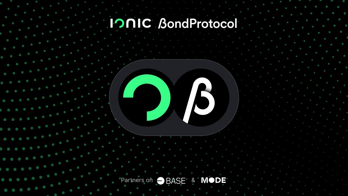 ✅ LIVE - $ION BONDS on <a href="/base/">Base</a>!

Bonds are BACK, now, for our BASED COMMUNITY. The second bonds campaign is up and live on <a href="/Bond_Protocol/">Bond Protocol</a>, get yourself some special priced $ION or be forever NGMI: app.bondprotocol.finance/#/market/8453/2

What are Bonds? How to buy discounted $ION?

Let's dive in