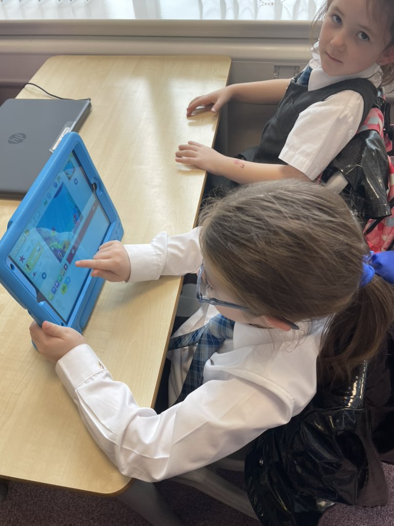 MissMcphersonn's tweet photo. P3 and 4 coding club working hard to create a race by changing the speed of each sprite 🏃 @calderbridgeps @MissPCairney #CalderbridgeDigital https://t.co/aZypNv3F34