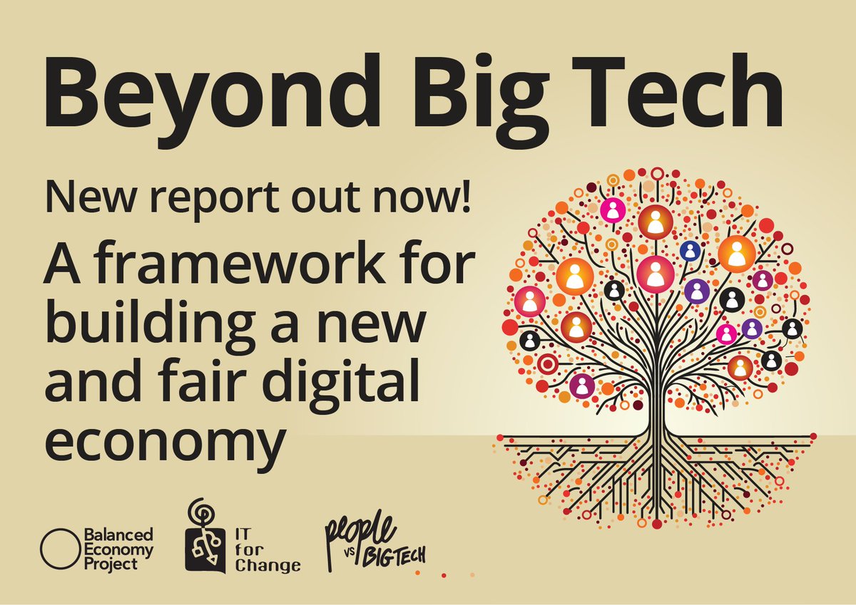 sprblm_'s tweet image. 70+ orgs support a vision for a fair and flourishing digital economy. No more business models that surveil, exploit, enrage and addict. States must go #BeyondBigTech and invest for the public interest. Here’s how: bit.ly/3znsLlb