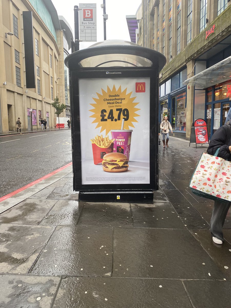 Lakenutrition's tweet photo. Ad views on my (rapid) walk from @UniofNewcastle to the station…(again)

Still phone box ads
Still unhealthy food ads dominating
 
Looking forward to the change in the outdoor advertising #FoodScape in this region &amp; beyond! https://t.co/6Cr2p9GIQY