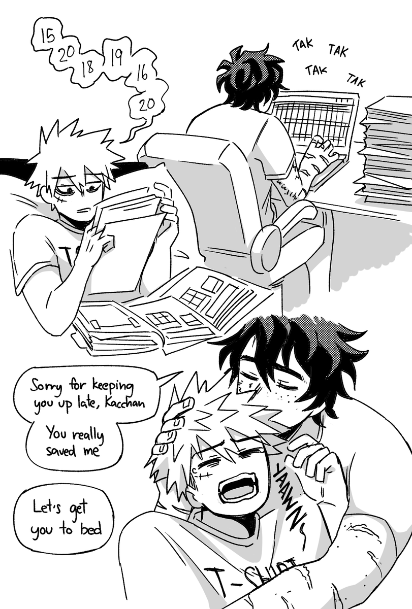 frogboy38618514's tweet photo. Drawing #dkbk every day of October Day 1: Kacchan helping Izuku encode test scores https://t.co/BnjZOTC0cx