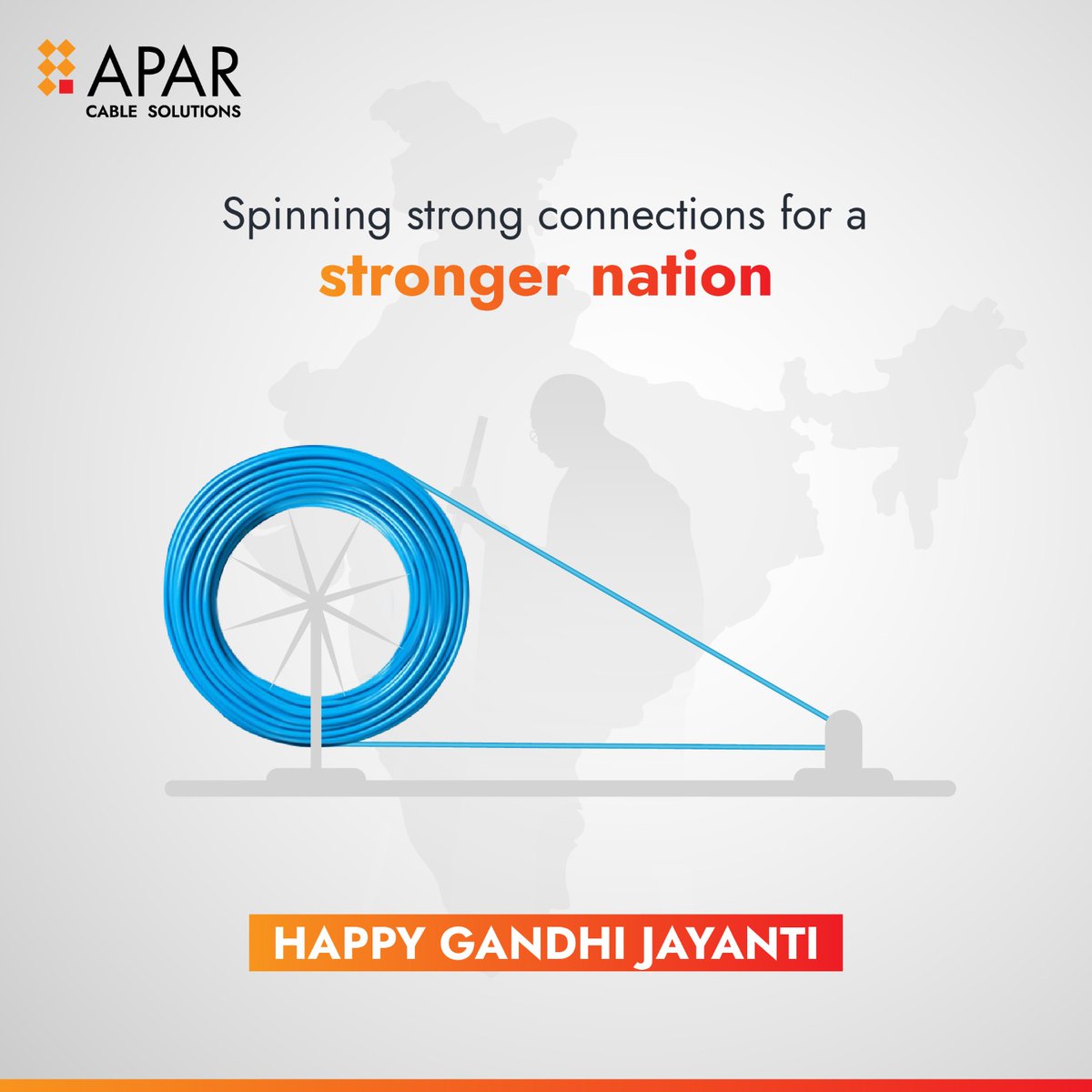 AparLdc's tweet image. Today, we honour the legacy of Mahatma Gandhi, a true visionary who inspired our nation. 

#GandhiJayanti #APAR #APARCableSolutions #APARWiresandCables