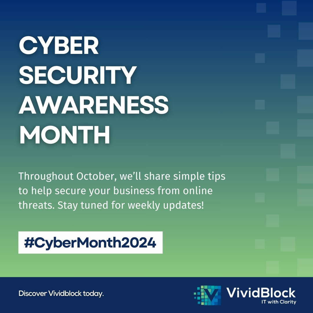 October marks the start of #CybersecurityAwarenessMonth!

In today’s fast-paced digital world, protecting your business from emerging cyber threats is more important than ever. This month, we'll be sharing tips to help you strengthen your cyber resilience.

#CyberMonth2024