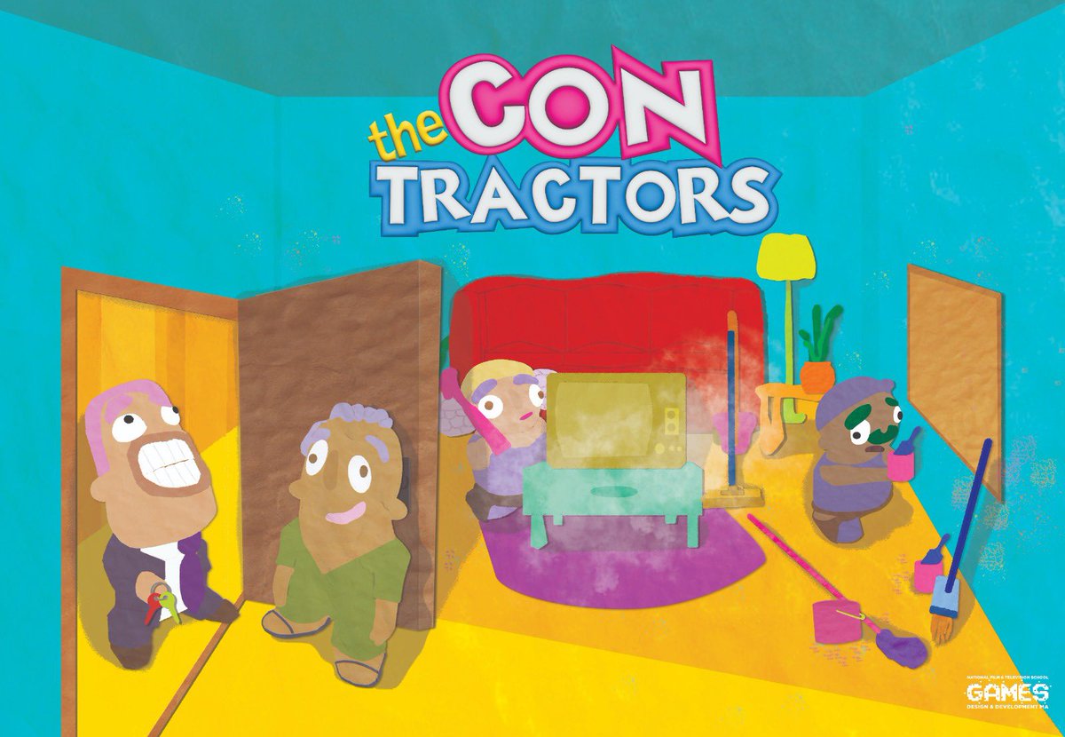 ContractorsGame's tweet photo. Everyone gather round for our Poster Reveal! 🤩

The CONtractors, a Co-op party game. Fix the house, but don’t get caught! 

#IndieDev #GameDev #EGX2024 #Gaming #HouseRenovation #DIY #NFTS https://t.co/J2bMm6W4Df
