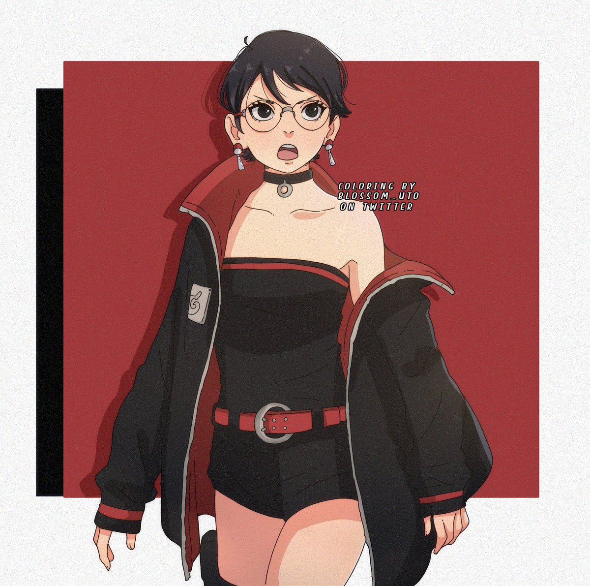 — Sarada Uchiha Coloring 🥗 
Manga : Boruto Two Blue Vortex 

#BORUTO 
#BorutoTwoBlueVortex 
#saradauchiha #うちはサラダ