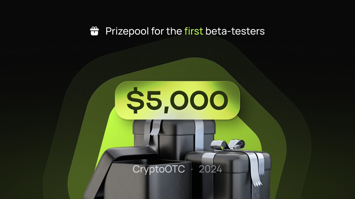 We’re excited to announce the launch of our OTC platform in beta testing! 🎉

To celebrate this milestone, we’re kicking off our rewards program and offering a $5,000 prize pool for our first users! 🚀

Here’s how you can get in on the prize pool and earn rewards:

1) Connect