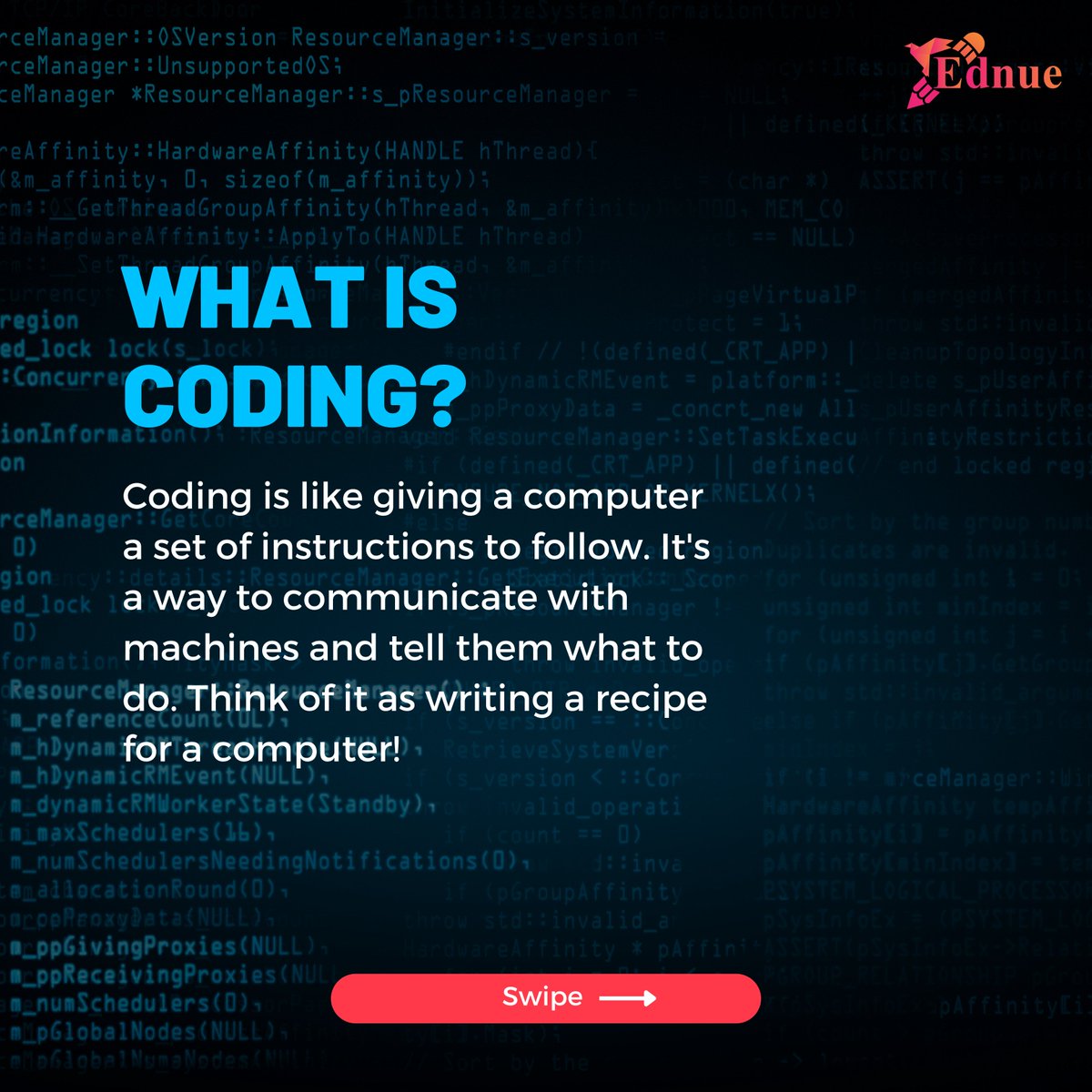 ednuetech's tweet photo. In a world where technology is evolving faster, coding is no longer just for the experts—it's for anyone who wants to shape tomorrow. Whether you're building apps, solving complex problems, or automating tasks, coding is the magic behind it all.

#TechSkills #Innovation #Ednue https://t.co/THzYoOFwy6