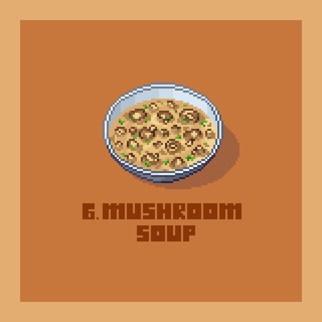 creamy soup with mushrooms!

#pixelart
