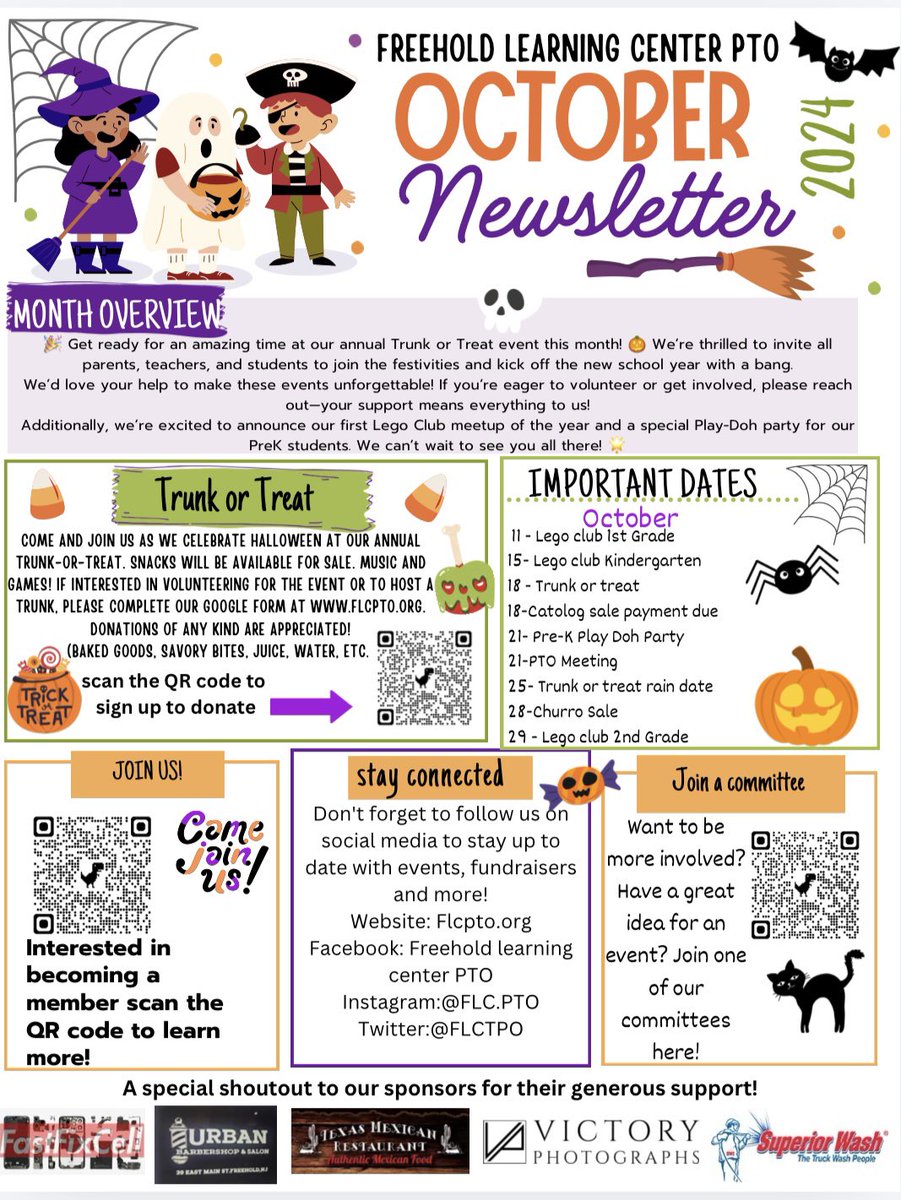 It’s SPOOKY 👻 season!!
Here is our OCTOBER newsletter ! 🎃