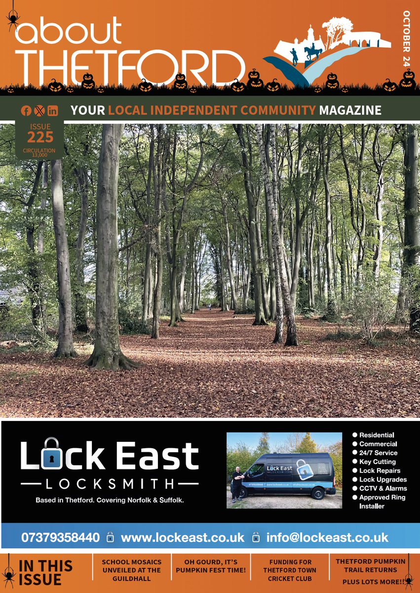 About_Thetford's tweet photo. Click on the link to read our October edition: https://t.co/z5FNFChgOY #LocalNews #localbusiness #localbusinesses #localmagazine #localmagazineprint #Shoplocal #shoplocal #shoplocalsupportlocal #autumn #thetford #thetfordbusiness https://t.co/SzaE45bmuG
