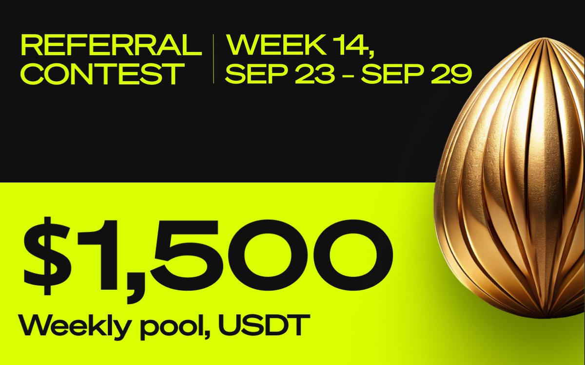 💰 Rewards Distribution &amp; Weekly Referral Contest

The weekly prize pool is $1500 USDT!

Also, we continue the Rewards Distribution for your past activities into our Wallet and the brand new bonuses for inviting friends!

👉 Check out more there: t.me/CyberFinanceNe…
