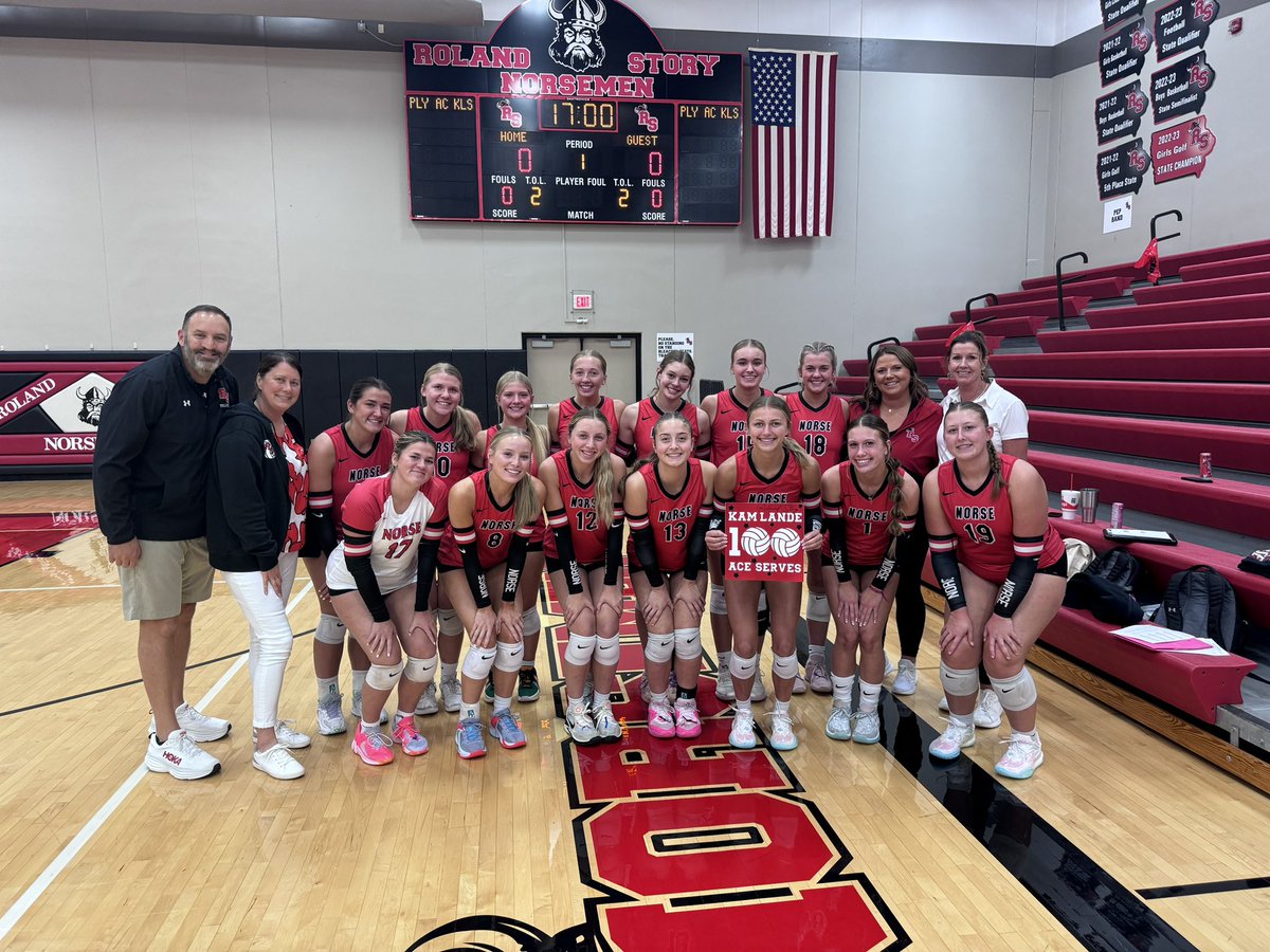 RSVB (@rsvb_volleyball) on Twitter photo Senior middle hitter Kamryn Lande adds another milestone to her career. <a href="/kam_lande/">kamryn lande</a> served her 100th career ace. Congrats!
<a href="/IGHSAU/">IGHSAU</a> <a href="/RS_Norsemen/">Norsemen Athletics</a> <a href="/RS_ThorsDen/">Thor's Den</a> Senior middle hitter Kamryn Lande adds another milestone to her career. <a href="/kam_lande/">kamryn lande</a> served her 100th career ace. Congrats!
<a href="/IGHSAU/">IGHSAU</a> <a href="/RS_Norsemen/">Norsemen Athletics</a> <a href="/RS_ThorsDen/">Thor's Den</a>