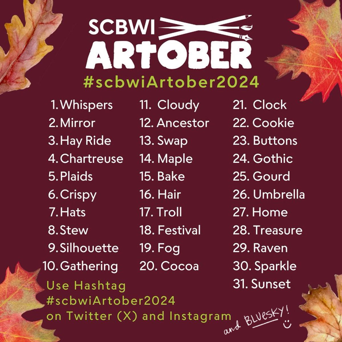 #scbwiartober2024 Starts TODAY!