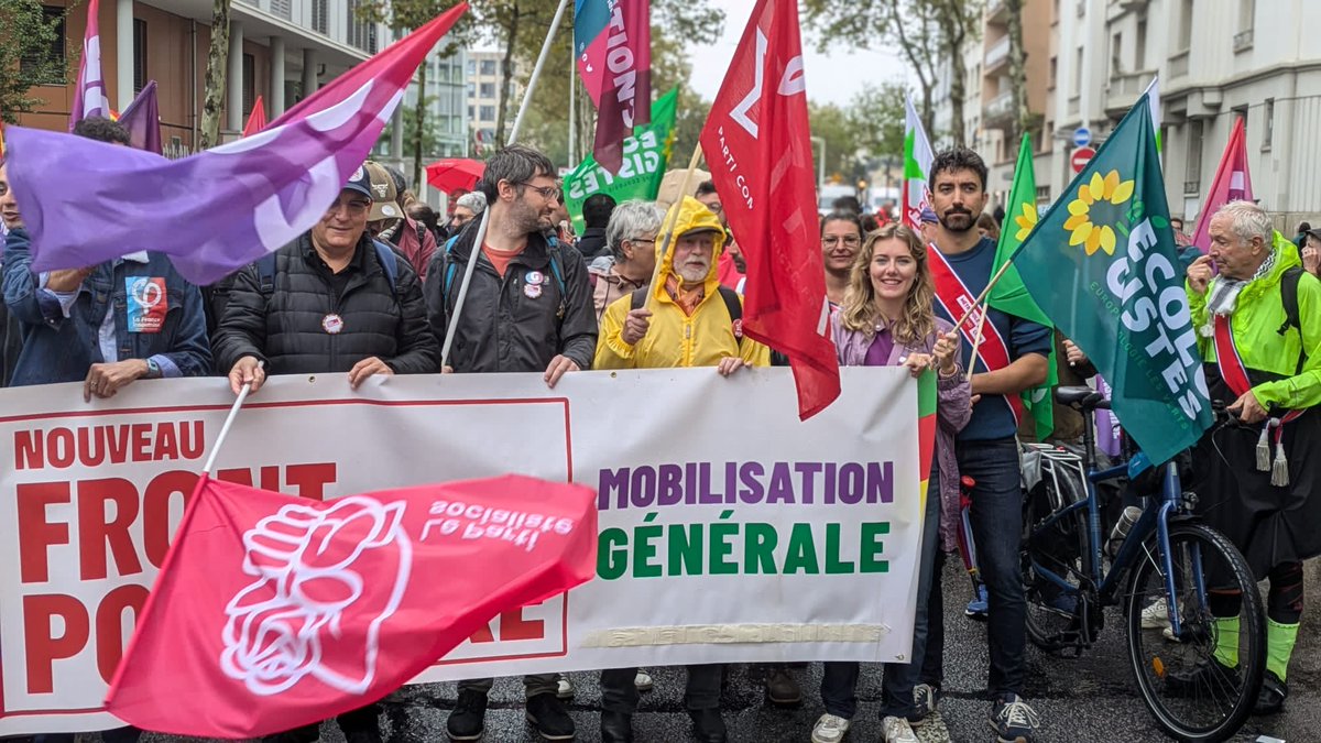 Aux côtés des syndicats et avec le #NouveauFrontPopulaire, Les Écologistes étaient mobilisés aujourd'hui pour défendre de meilleurs salaires, l’abrogation de la réforme des retraites et la protection des services publics.

Face à un déni démocratique, nous exigeons d'être