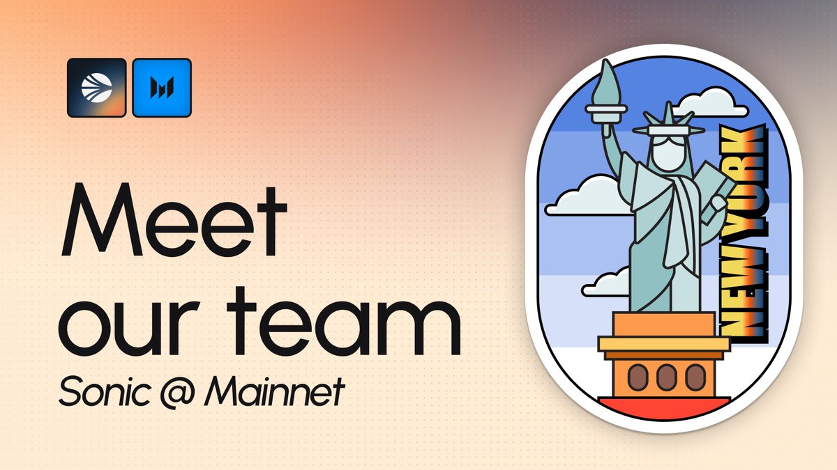 SonicLabs's tweet image. Are you in New York for @MessariCrypto?

Come meet the #Sonic team at our event tonight or catch us at #Mainnet2024!

Let&apos;s talk all things Sonic 💥