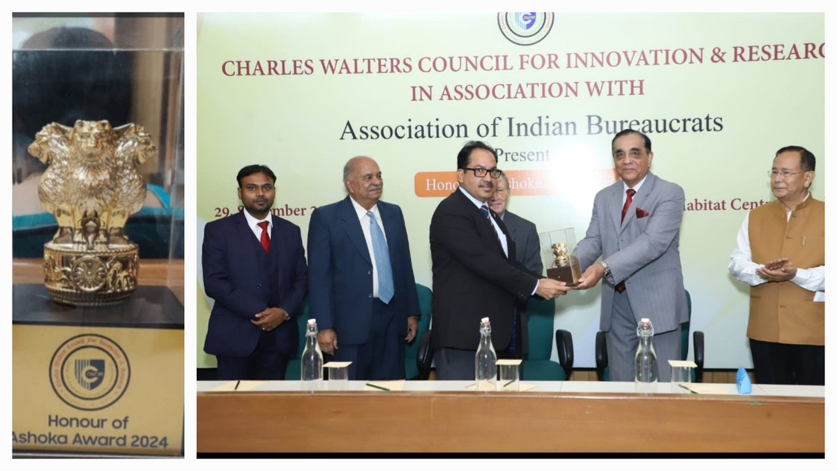 vinaymoef135's tweet photo. Glad to share receiving    the CWCIR Civil Services Ashoka Award 2024  For Eminent bureaucrats and  Policy Makers in a ceremony held   at INDIA HABITAT CENTRE , NEW DELHI presented by  Gen Deepak kapoor , Ex chief of army Staff.
I am thankful to all my well-wishes for this honor. https://t.co/ZNN2pXXfKO