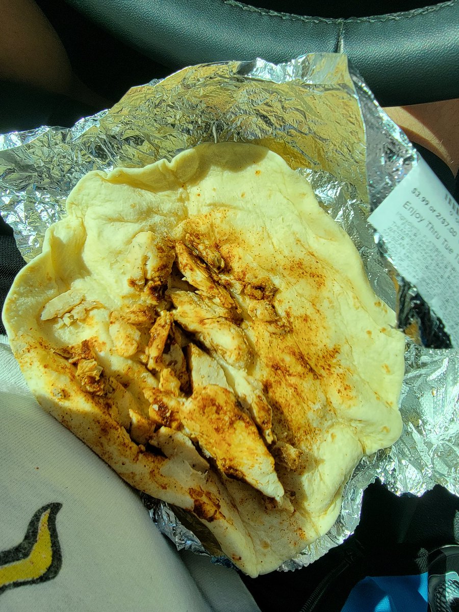 DevilxH1gh's tweet photo. @QuikTrip $3.99 for this chicken taco. What a rip off. Won't be spending my money here anymore. Store #04076 https://t.co/W7FH0vBfgQ