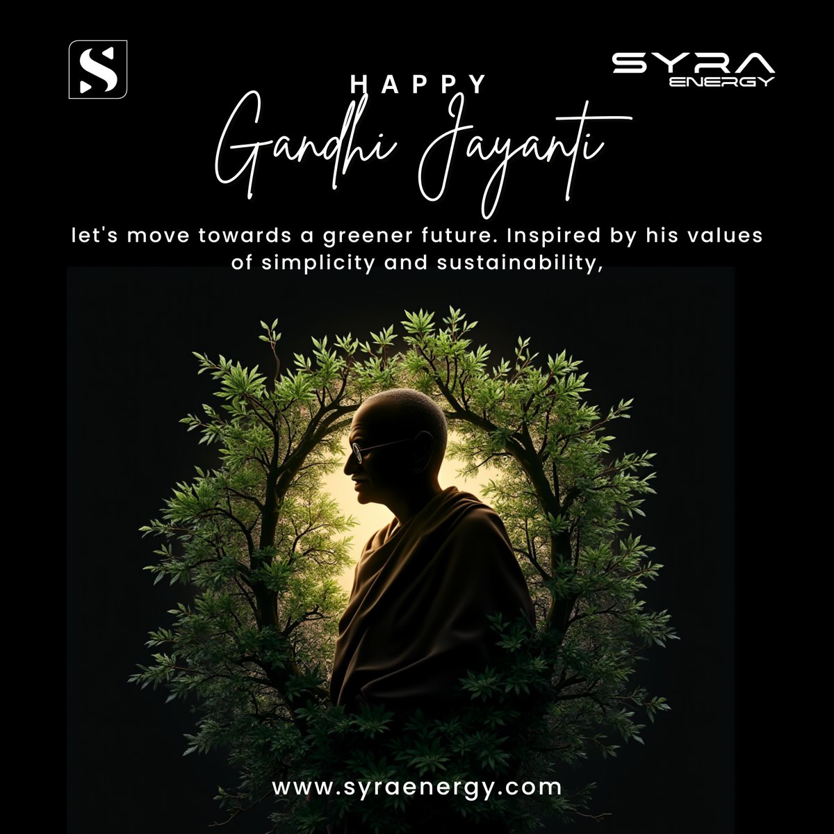 syraepl's tweet image. On this #GandhiJayanti, we’re inspired by Gandhi’s vision for a sustainable future. 
SYRA ENERGY is proud to support green mobility with our electric scooters. 🌱⚡

#SustainableLiving #SYRAEnergy #october2 #GandhiJayanti2024 #gandhijayanthispecial