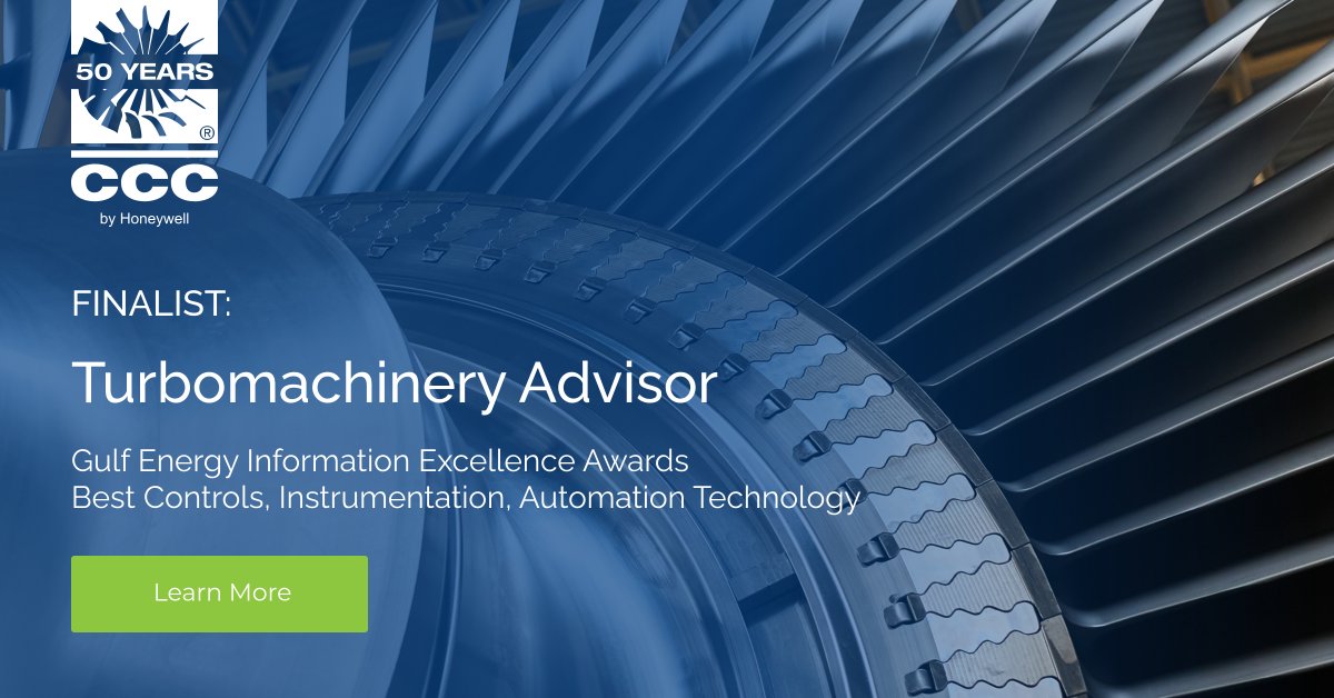 Exciting news! Turbomachinery Advisor is a finalist for Best Controls, Instrumentation, Automation Technology at the Gulf Energy Information Excellence Awards. 
hubs.ly/Q02Ry2lR0

#CCC #Turbomachinery #AssetPerformanceManagement #HoneywellForge #GulfEnergyInformationAwards