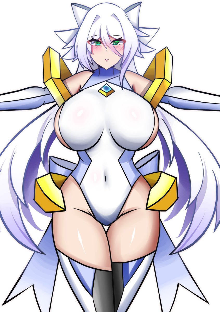 昨日描いた『神威さんがもしレヴェリーだったら…』という落書きを完成させてみました。

銀髪にしたくなる症候群…。
衣装もメイドカラーの白黒予定でしたがいざ塗ってみると華がなかったので髪色に合わせて淡いブルーベースにしてみました。
2枚目は比較用に昨日描いた落書き… 