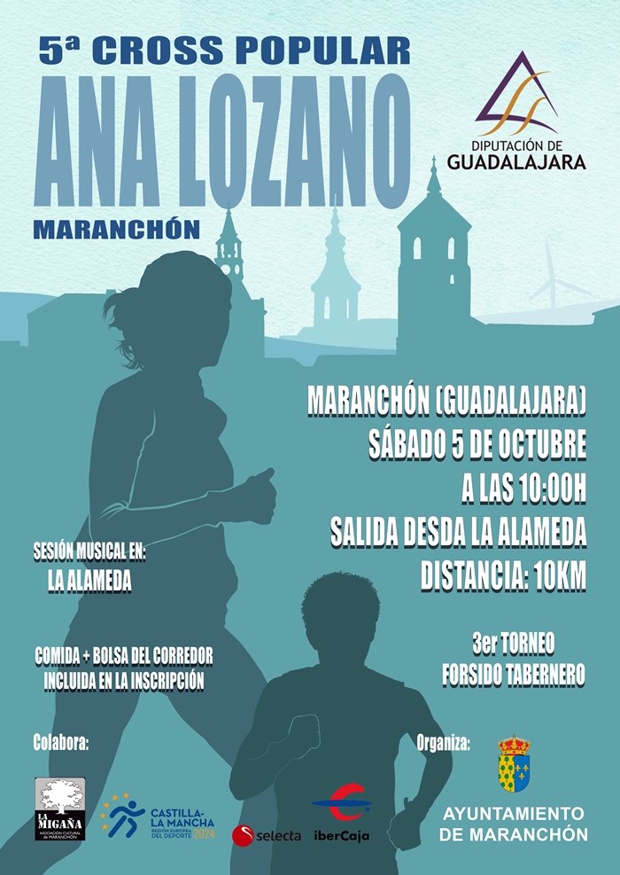RecorreGuada's tweet image. 🏃 V CROSS POPULAR ANA LOZANO DE MARANCHÓN

👁 Ojo que ya estamos a las puertas de una carrera especial avalada por dos de los mejores atletas de nuestra provincia @AnaloCL y Forsido Tabernero. La cita:

📆 Sábado, 5 de octubre.
🕒 10:00 h.

✍️youevent.es/sport/inscripc…

#Maranchón