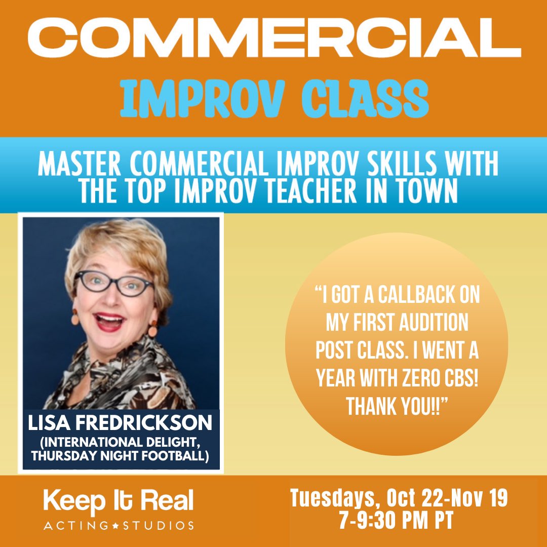 KeepItRealActin's tweet image. Start this month with a new skill in your toolbox…improv!! Sign up for our Improv class today and prepare to learn all about improv and how to utilize it for your commercial auditions😆

keepitrealacting.com/commercialimpr…

#october #improv #improvisation #actor #acting #commercial