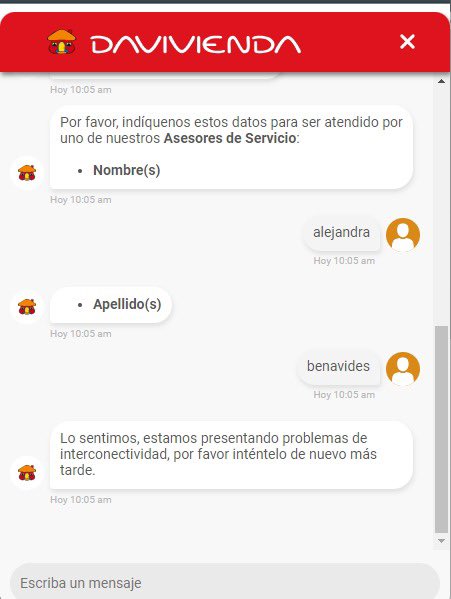 AleBenavids's tweet photo. El peor servicio al cliente q he recibido de un banco en la historia @DaviviendaCR_ . El chat está mal programado. El teléfono mil años en contestar . etc etc https://t.co/wwoZeud68B