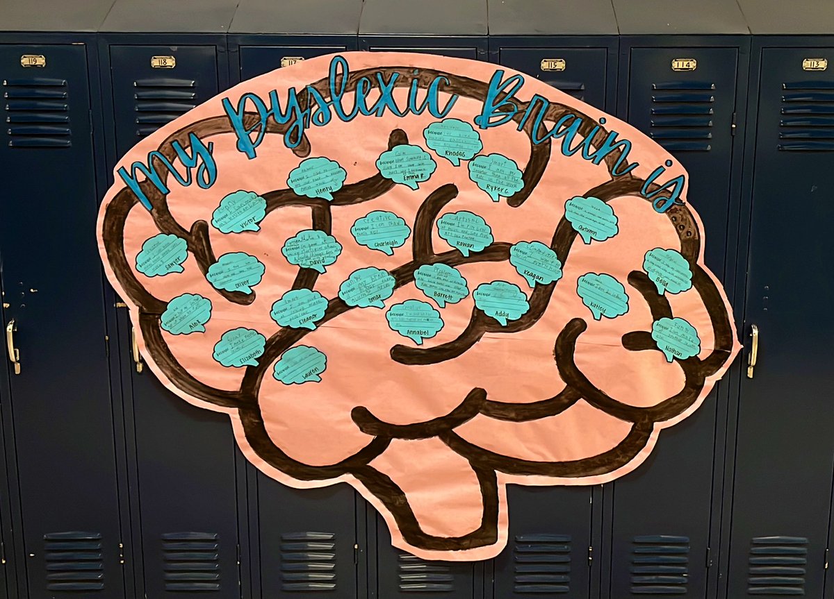 Happy #DyslexiaAwarenessMonth! We’ve got a giant brain in the hallway to spotlight what makes the dyslexic brain so special. Did you know that BBC Research found that 40% of self-made millionaires are dyslexic? #DyslexicThinking is a valuable skill! #RISDBeTheOne