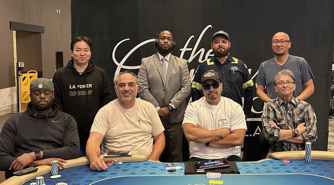 cavincasino's tweet photo. Chong Liao takes 1st in the final event of the @gardenscasino #SoCalFallSpecial
The final 3 players chopped
CL Chong $3,690
2: @DBolt33 $2,940
3: Jose Becerra $2,620
4: @seacucumberfcp
5: @JorgeAl02971749
Notable 8: @toniticanlu
GG to all the players 👏 https://t.co/FDxZVSCcEF
