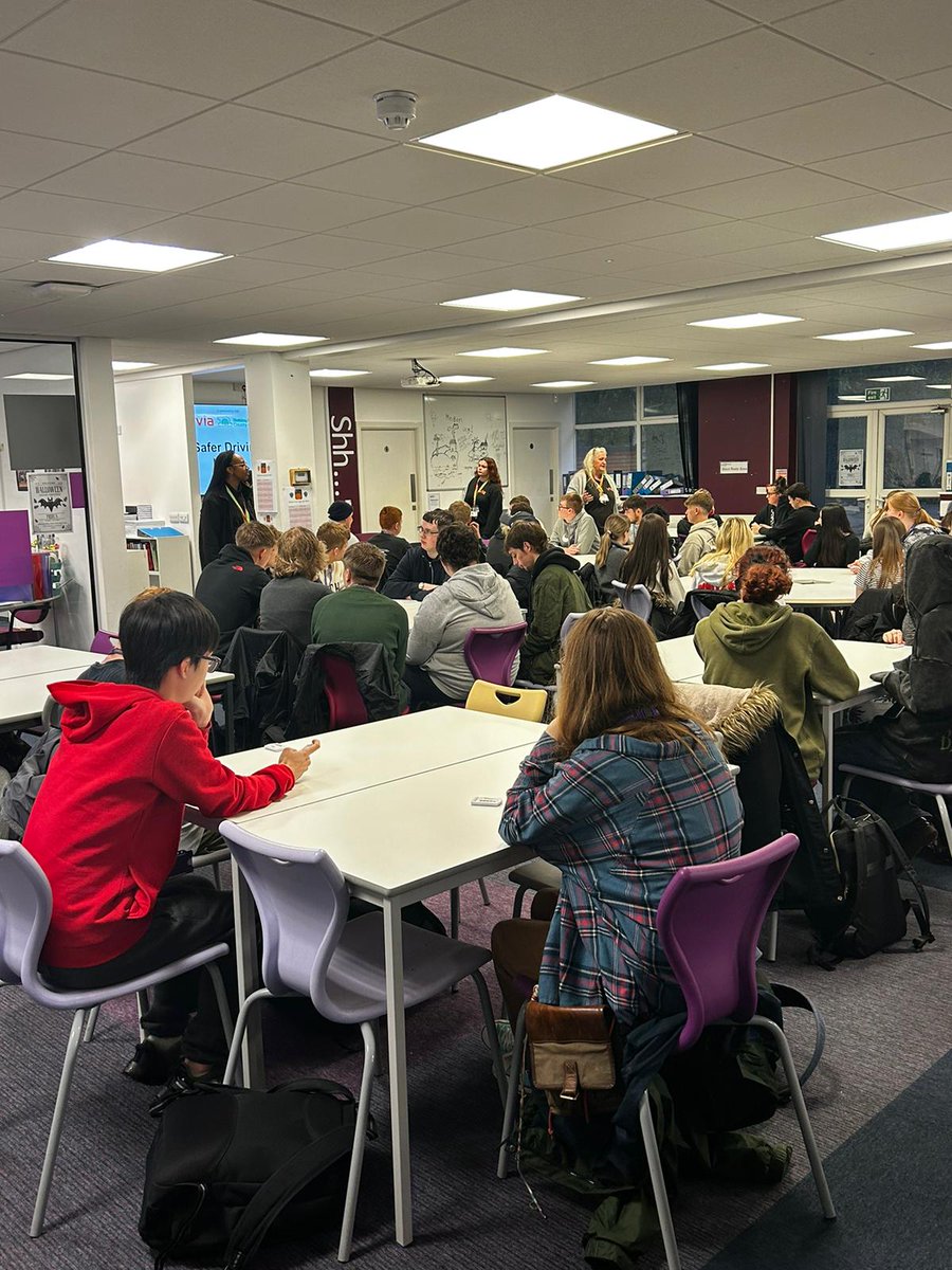 As many of our students are considering driving lessons or have passed their driving test, we welcomed Via today to chat about road safety. A great session to make students think carefully before getting in a car either as a driver or passenger. #aspiration #excellence #achieve