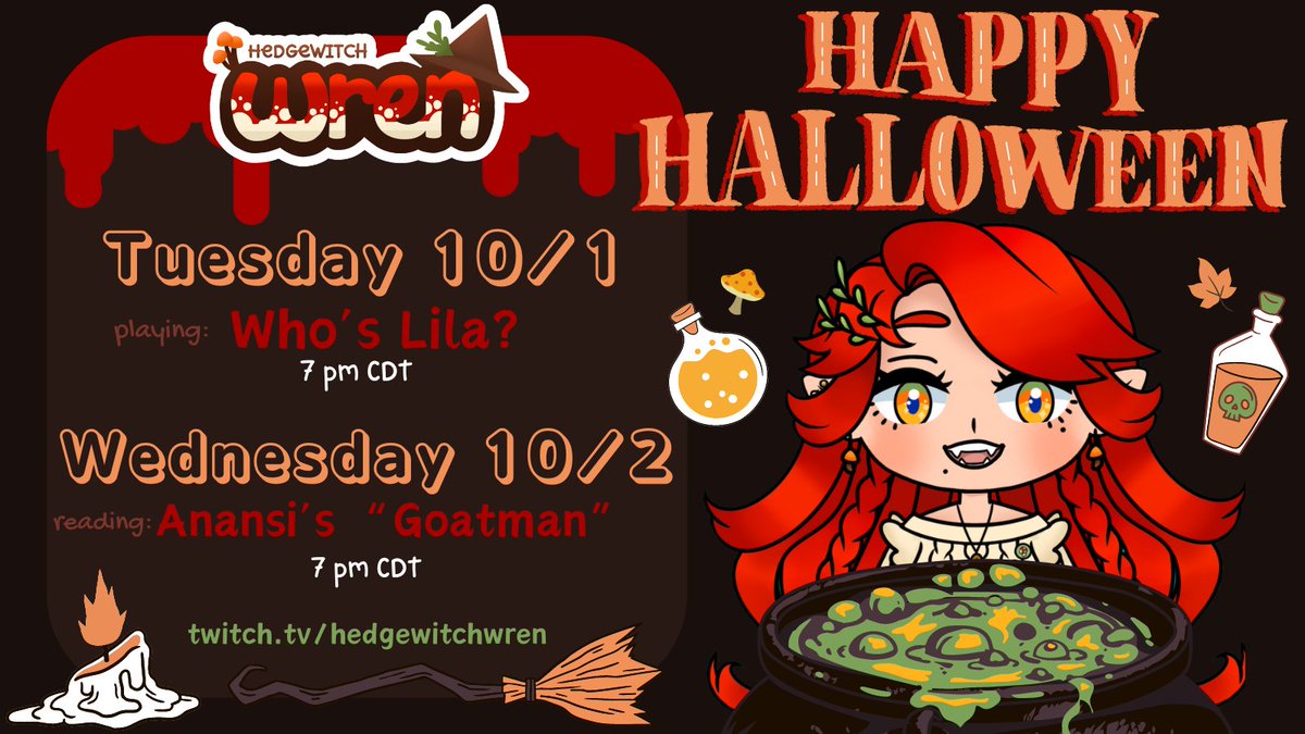 scheddy for this week!!