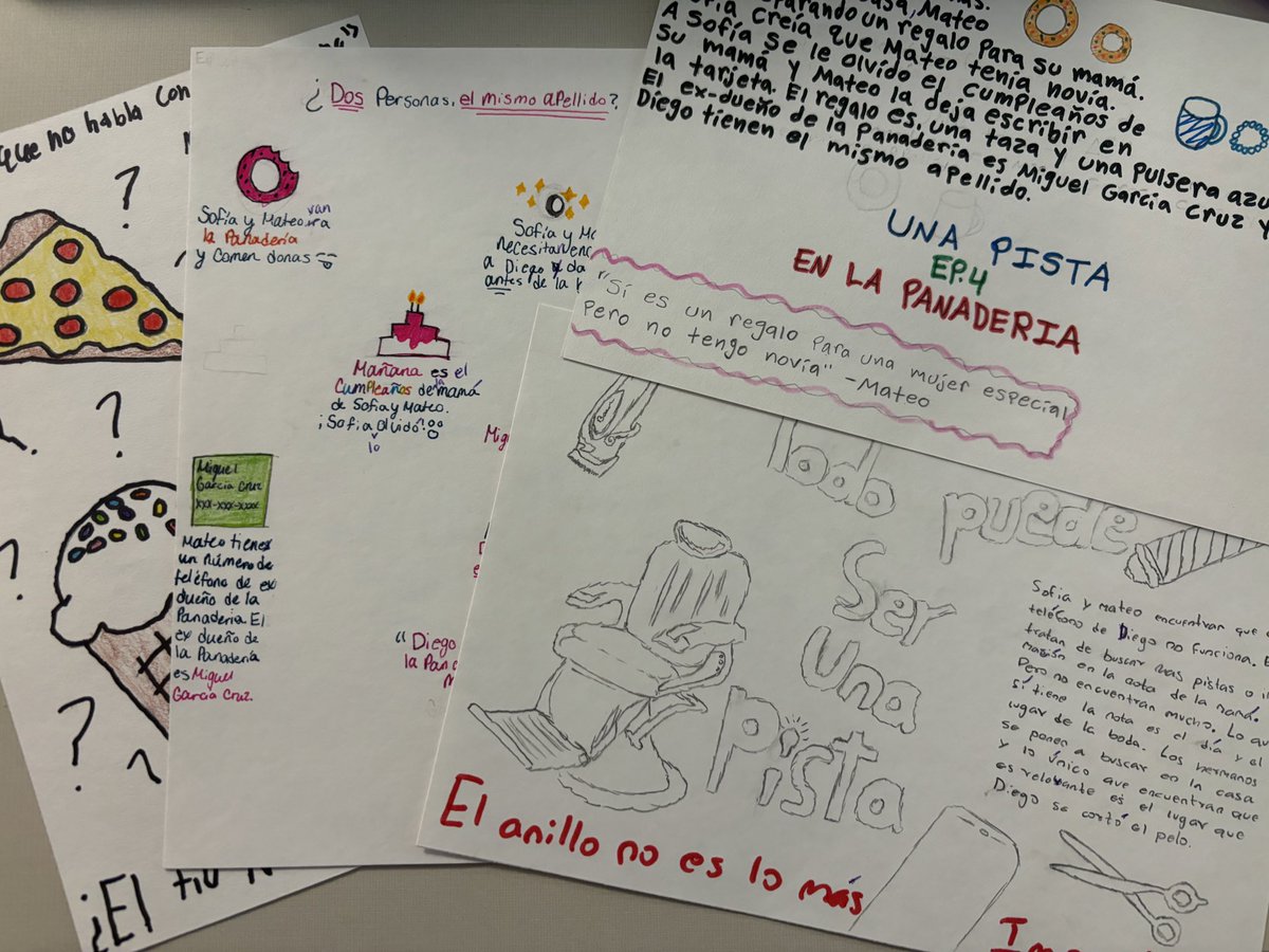 ProfeCappellari's tweet photo. Español V watched  #BuenaGente season 1 and created posters for each episode #EspañolConProfe #YourSalisbury https://t.co/yznEj5tSZG