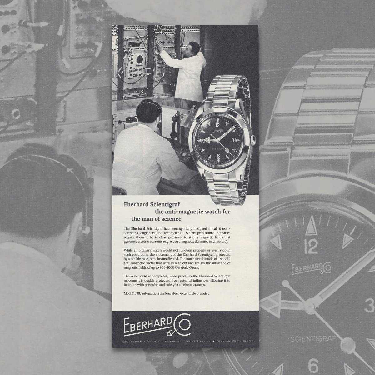 eberhard1887's tweet photo. From 1961 to today, defying magnetic fields ⚡
The original Scientigraf with its Faraday cage now inspires the Scientigraf Chrono, continuing the legacy of anti-magnetic protection and precision.
#Scientigraf #EberhardAndCo https://t.co/IpFbsBQBNc