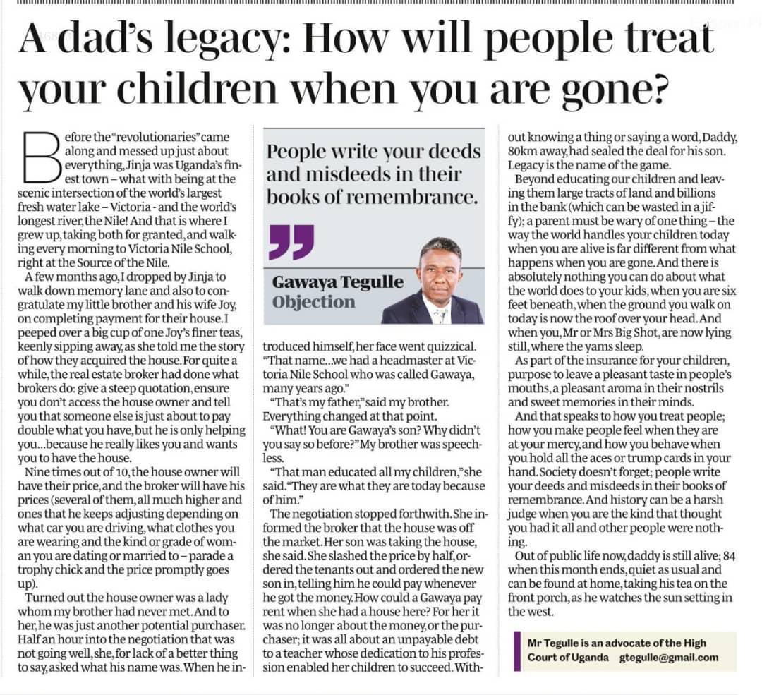 This is a great read by Counsel #GawayaTegule