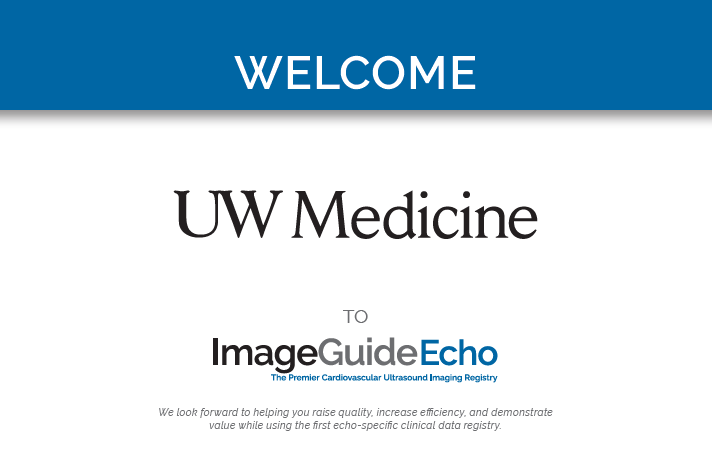 ASE360's tweet photo. We are pleased to announce that @UWMedicine is the latest institution to join ASE’s #ImageGuideEcho Registry, the nation’s first echo-specific clinical data registry for quality improvement. https://t.co/cmVliCtNif https://t.co/NxyJTBFVpQ