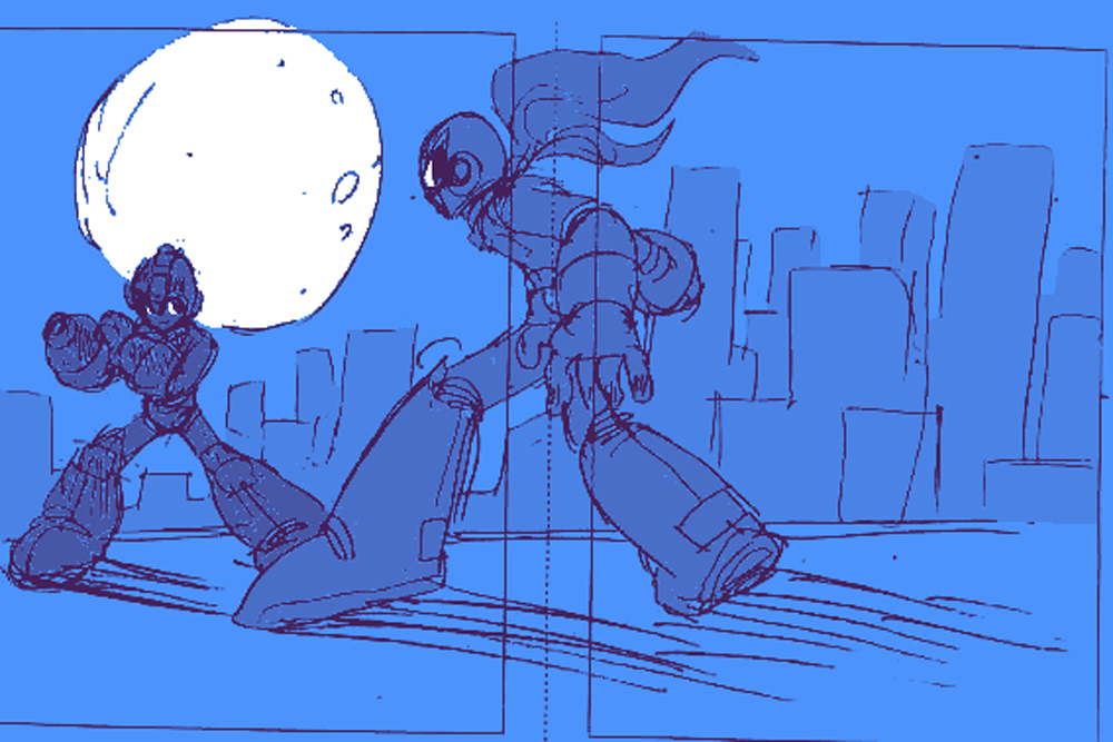 「ボンボンでロックマンの漫画を描く際に(ロックマン3企画の)黒川さんや、稲船さんと」|ありがひとし🌇のイラスト
