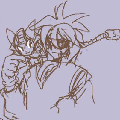 ボンボンでロックマンの漫画を描く際に(ロックマン3企画の)黒川さんや、稲船さんとブルースの話をしたのを思い出します私の頭の中には状況設定や口笛からハカイダー(サブロー)のイメージがあり、チェック用にカプコンさんに設定画を送ったところ「いいですね!」と言っていただきました 
