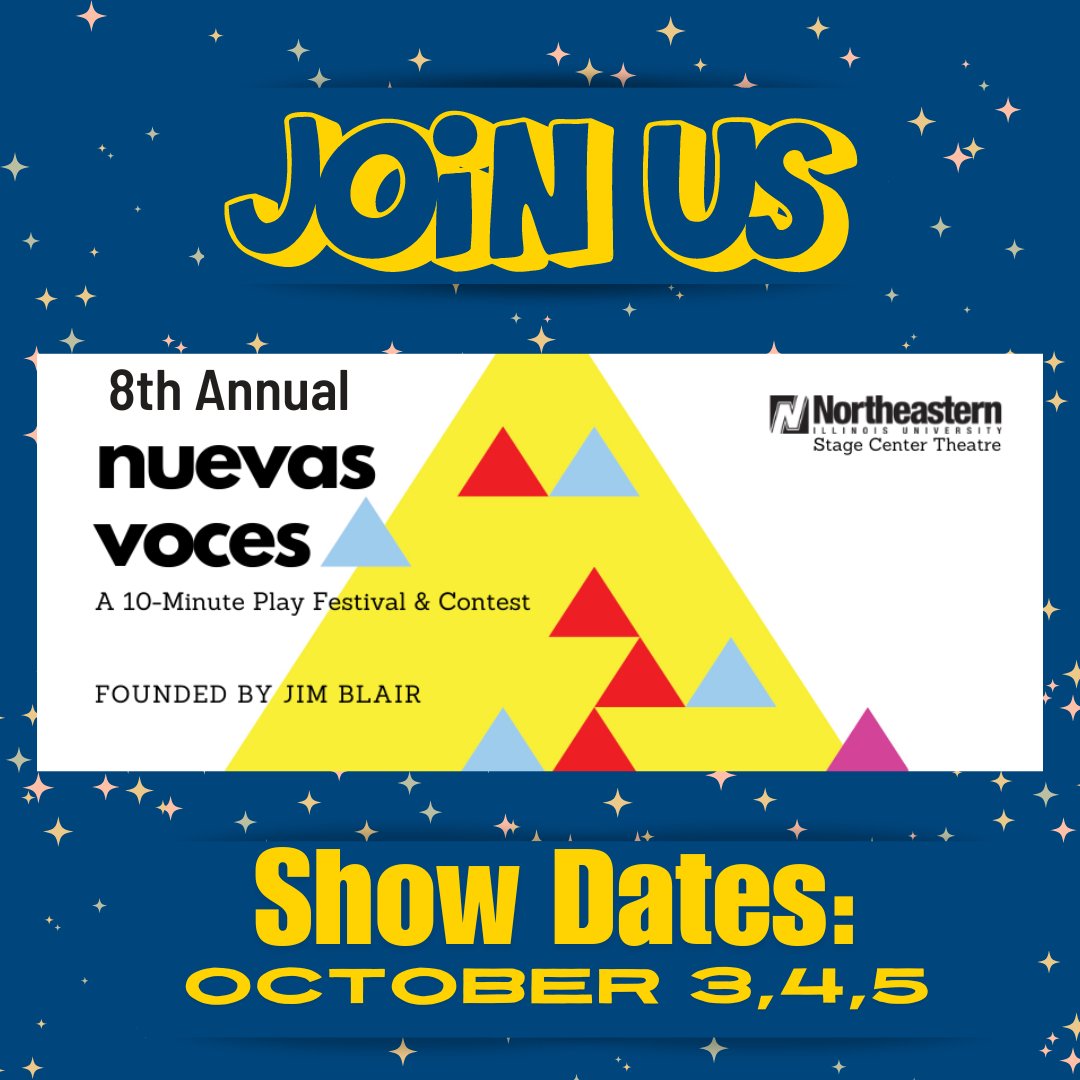 Join us at Stage Center Theatre for the 8th Annual Nuevas Voces! Performance Dates: 7:30 p.m. Oct. 3;
7:30 p.m. Oct. 4 2:00 p.m. and 4:00 p.m. Oct. 5
Tickets available now! tix.com/ticket-sales/U…