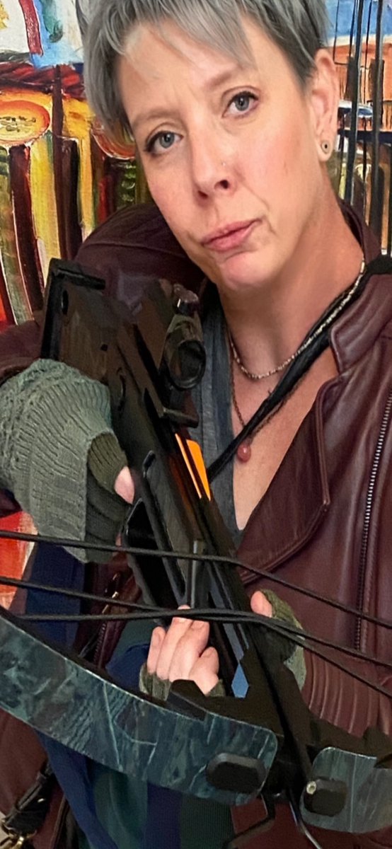 illusianation7's tweet photo. In honor of the #TBOC premiere now streaming everywhere and the premiere event in Madrid tomorrow, I decided to strap on Carol’s boots again for a little closet cosplay photoshoot in one of Carol’s S2 looks! The last time I did this for Carol was in 2015 for WSC and some lady tried to take my rifle!👀💥(1/6)