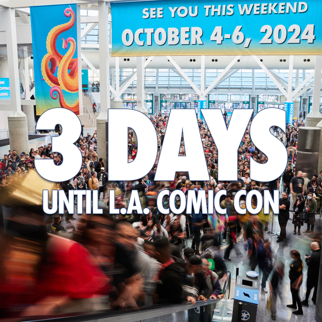 L.A. Comic Con kicks off in just 3 DAYS! Tickets are still available—don't miss your chance to be part of LA's ultimate destination for all-things pop culture!

Tickets: bit.ly/LAComicContick…